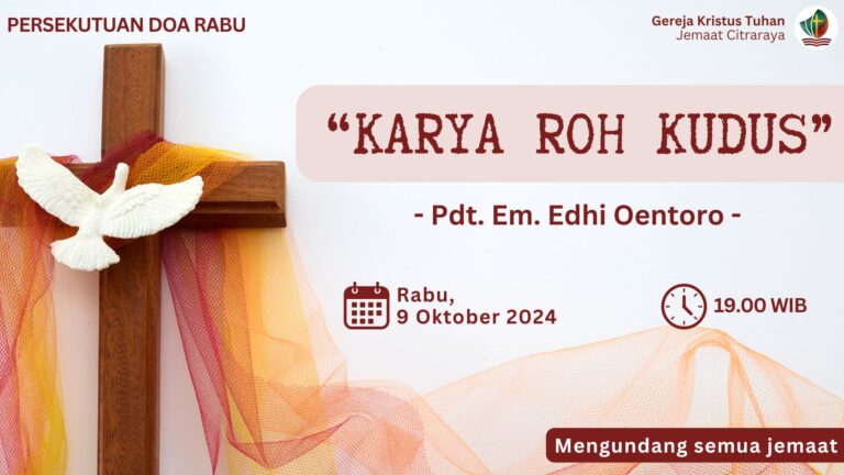 Persekutuan Doa Rabu, 9 Oktober 2024
