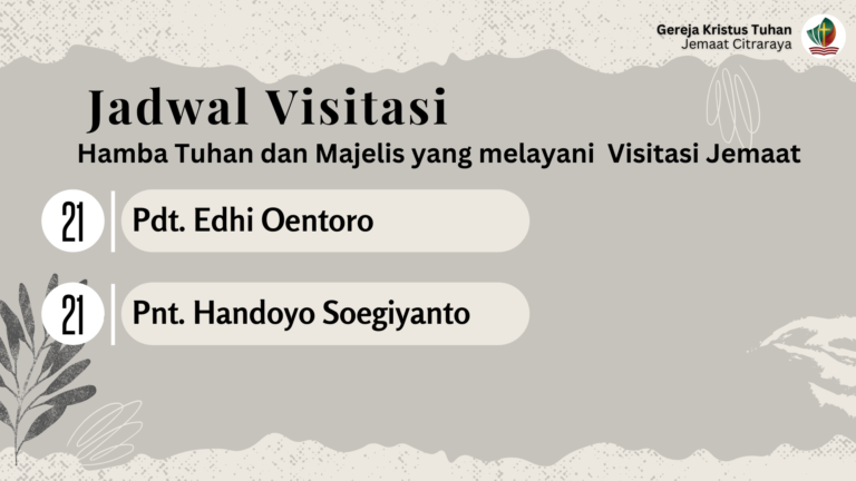 Visitasi, Kamis, 21 November 2024