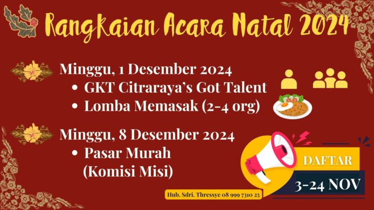 Rangkaian Acara Natal 2024