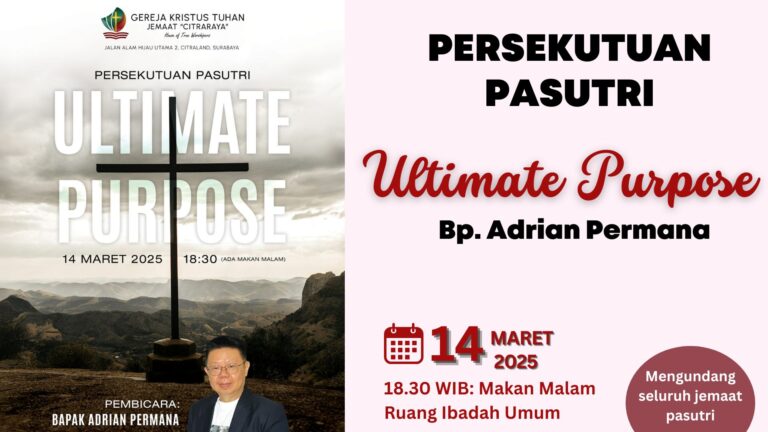 Persekutuan Pasutri, Jumat, 14 Maret 2025