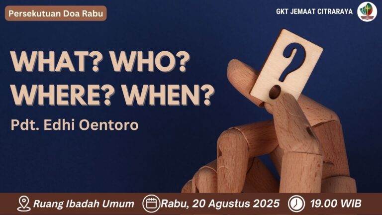 Persekutuan Doa Rabu, 20 Agustus 2025