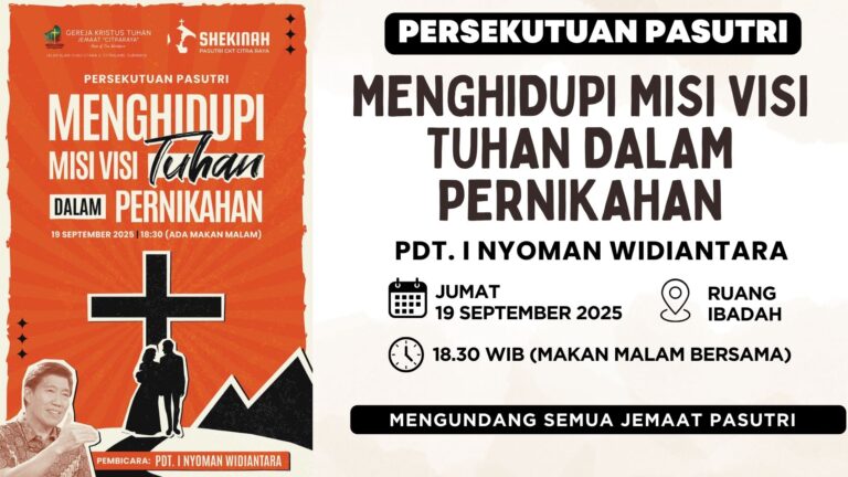 Persekutuan Pasutri, Jumat, 19 September 2025
