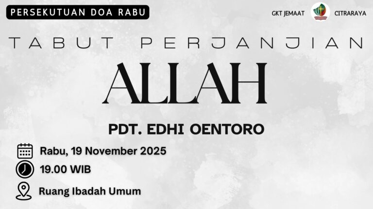 Persekutuan Doa Rabu, 19 November 2025