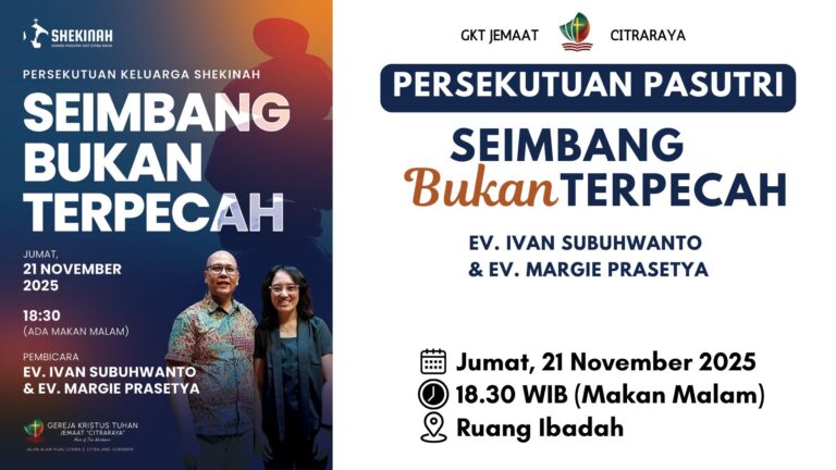 Persekutuan Pasutri, Jumat, 21 November 2025