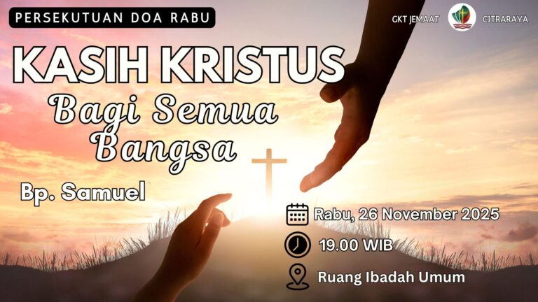 Persekutuan Doa Rabu, 26 November 2025