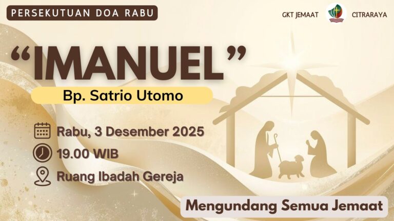 Persekutuan Doa Rabu, 3 Desember 2025