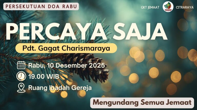 Persekutuan Doa Rabu, 10 Desember 2025