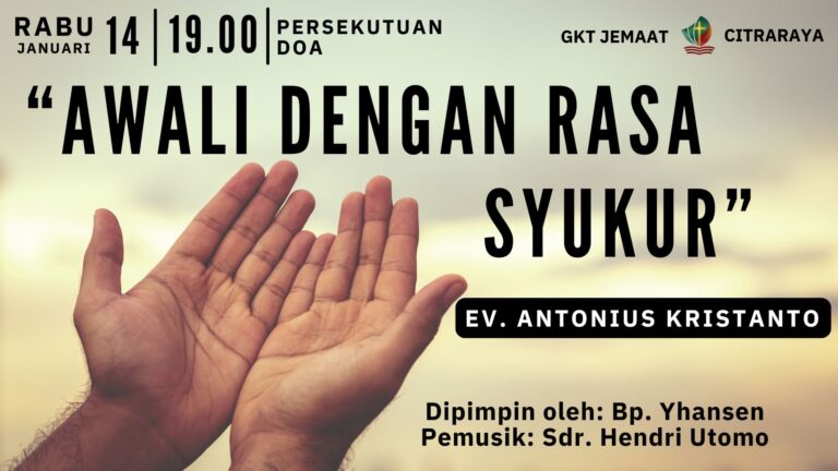 Persekutuan Doa Rabu, 14 Januari 2026