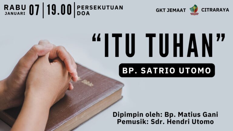 Persekutuan Doa Rabu, 7 Januari 2026